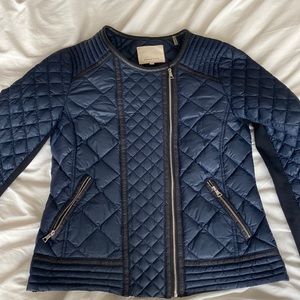 Rebecca Taylor - Pleated Spring Coat Navy